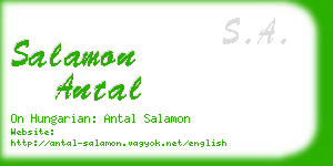 salamon antal business card